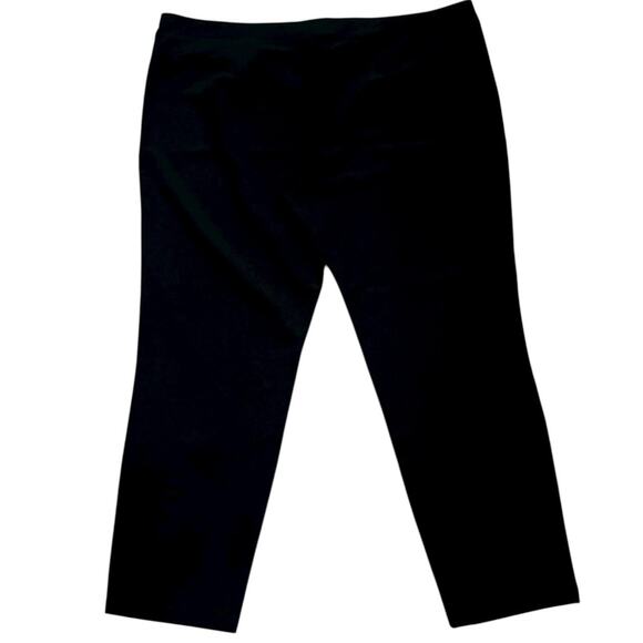 Eileen Fisher Plus Size 2X Washable Crepe Pull On Pants Black Minimal Capsule - Picture 2 of 4